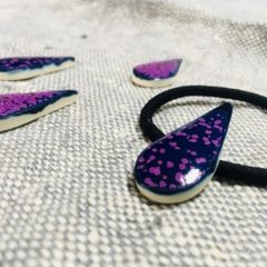 髪留めラピス_正面